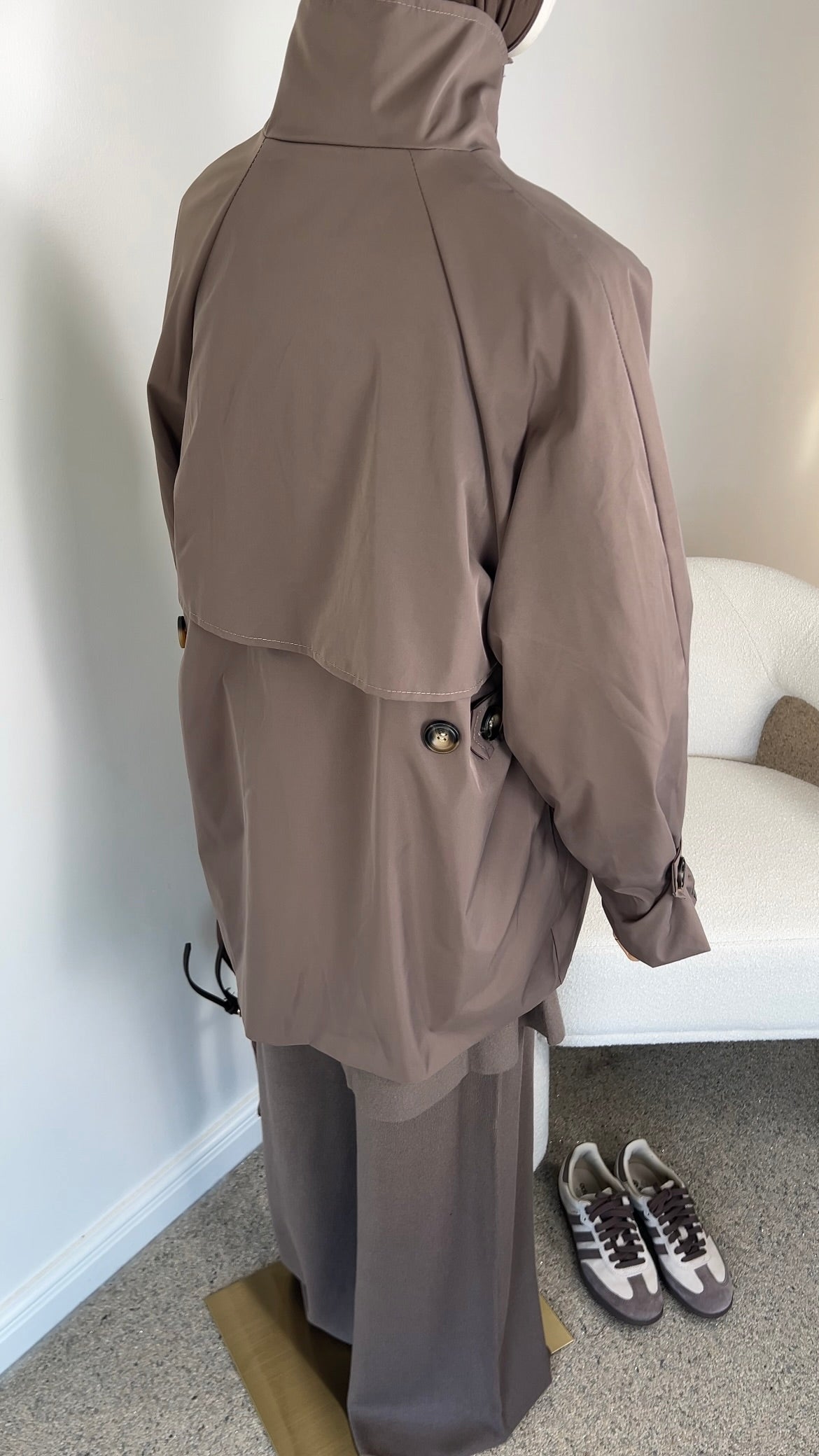 MID TRENCH COAT TAUPE