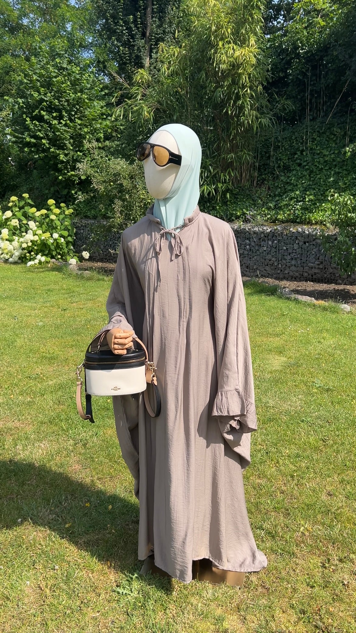 BUTTERFLY DRESS TAUPE