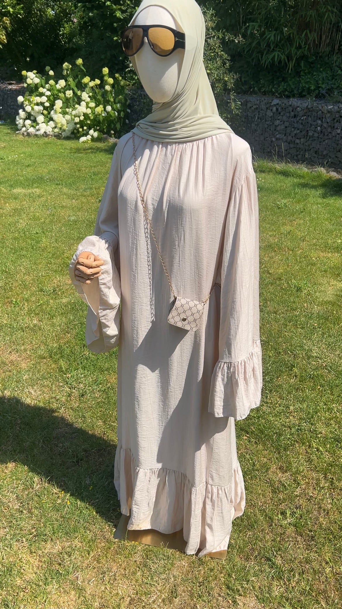 AIRY DRESS BEIGE