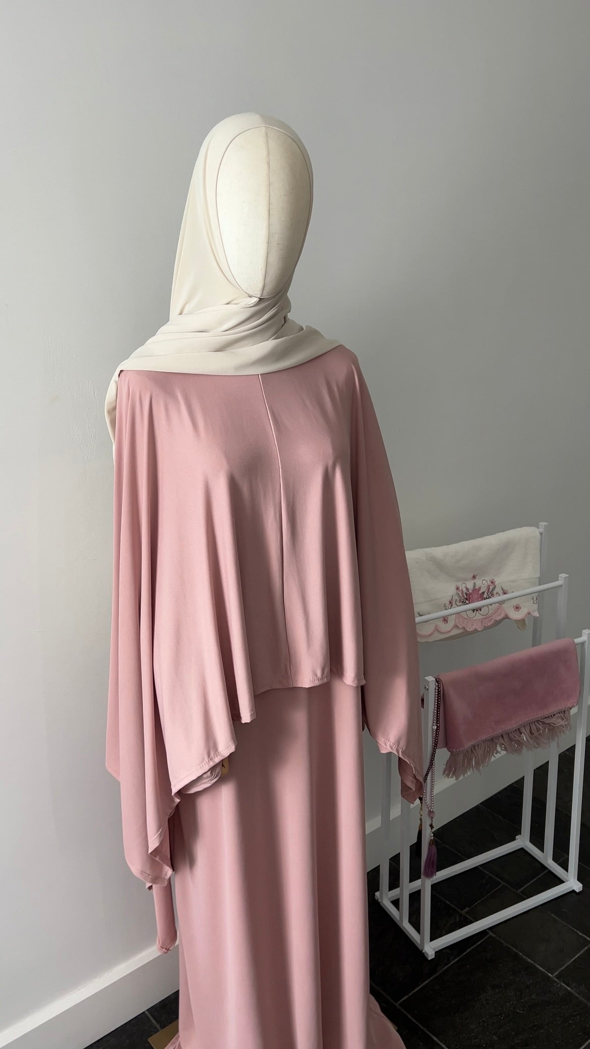 JERSEY CAPE SET PINK