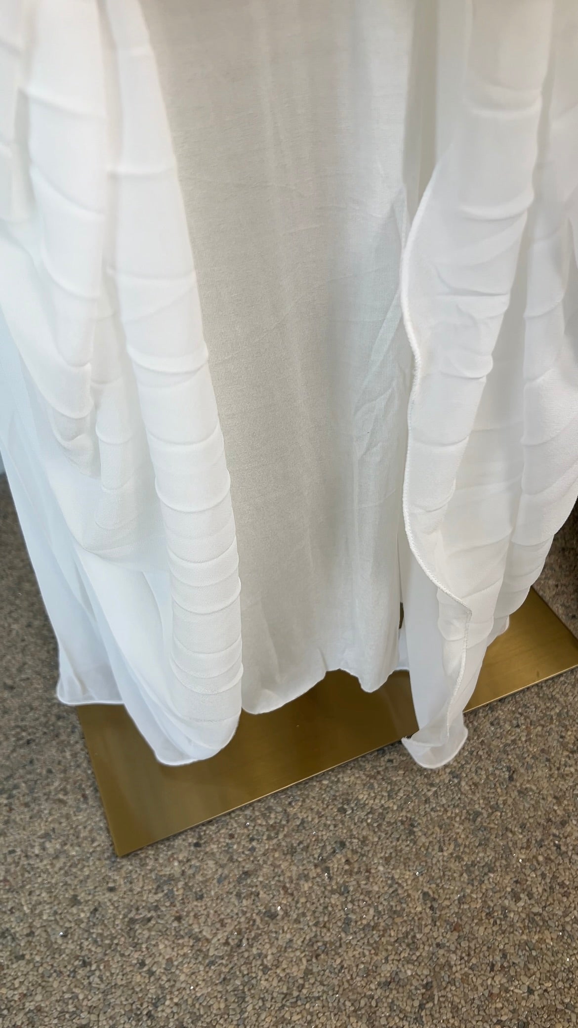 DOUBLE LINED PLISSÉ SKIRT WHITE