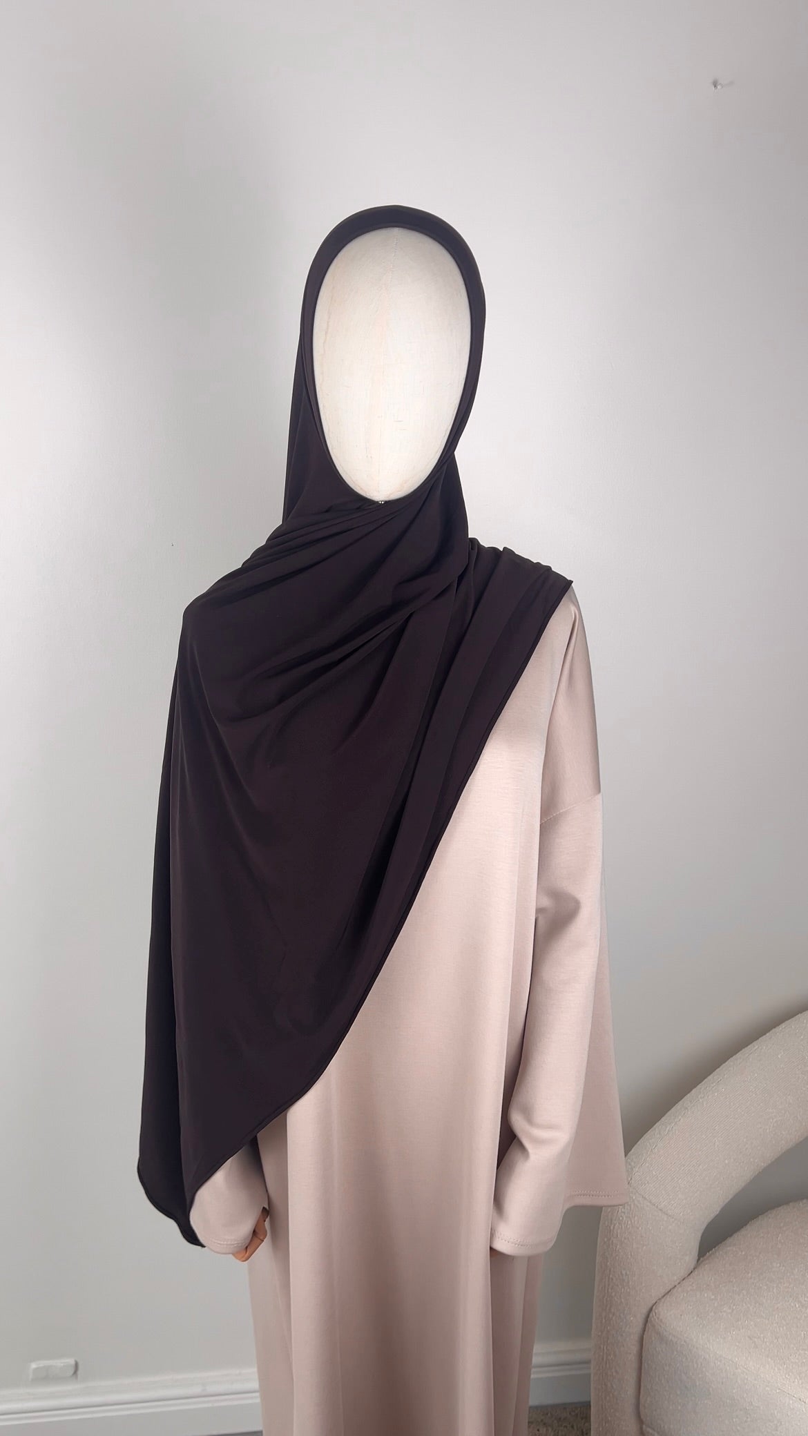 HIJAB SCARF DARK BROWN