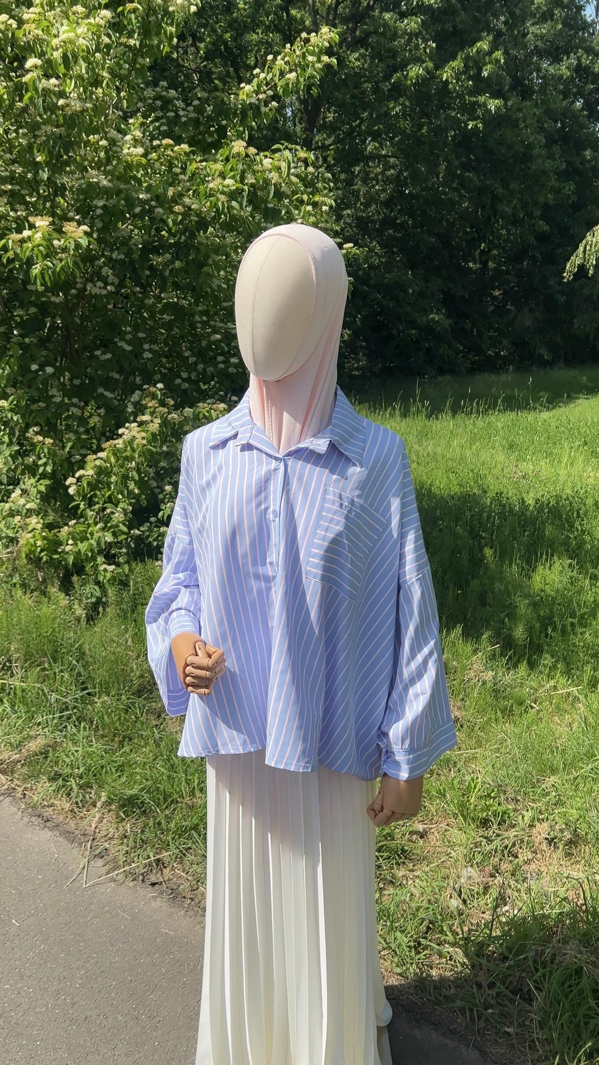 STRIPED SHIRT PINK/BLUE