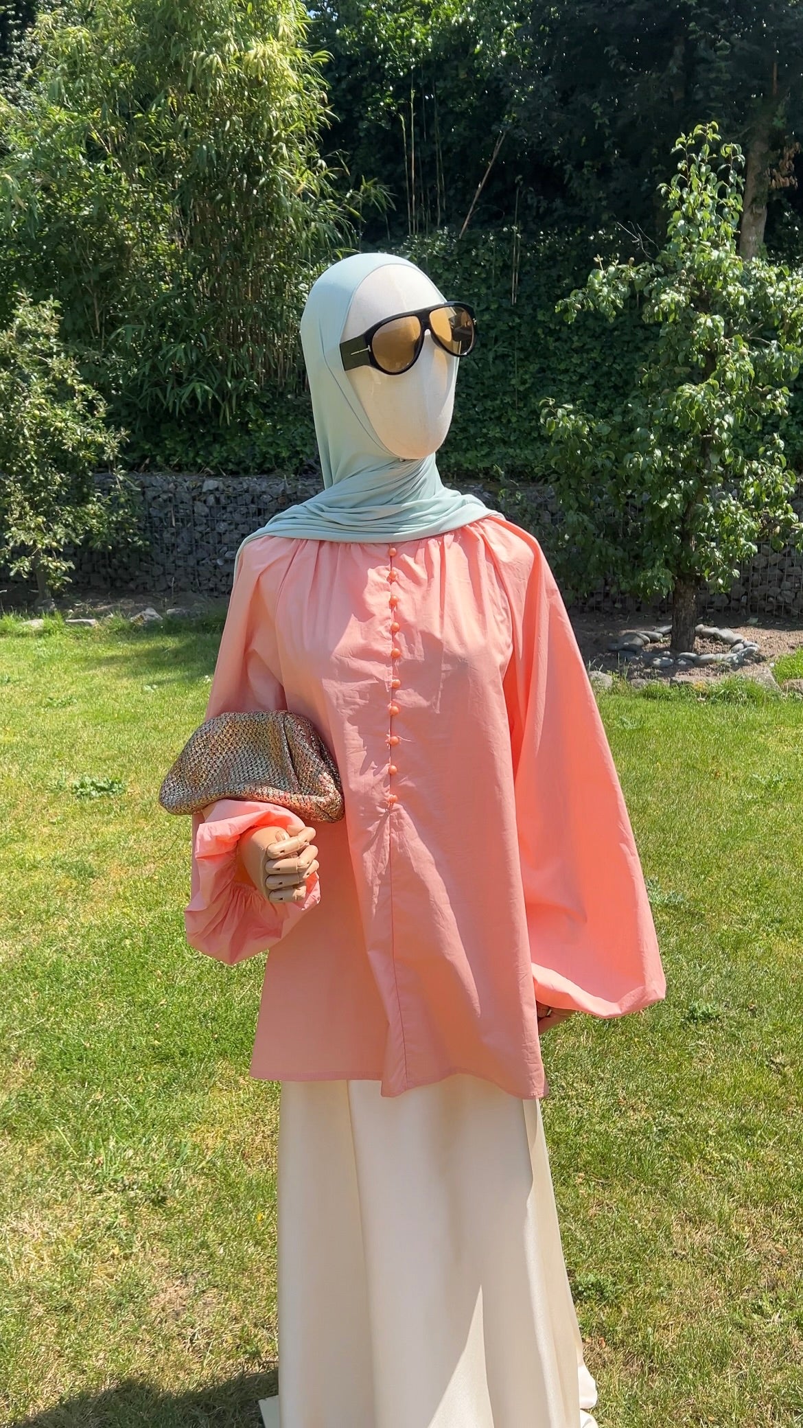 COTTON PUFF TOP PEACH