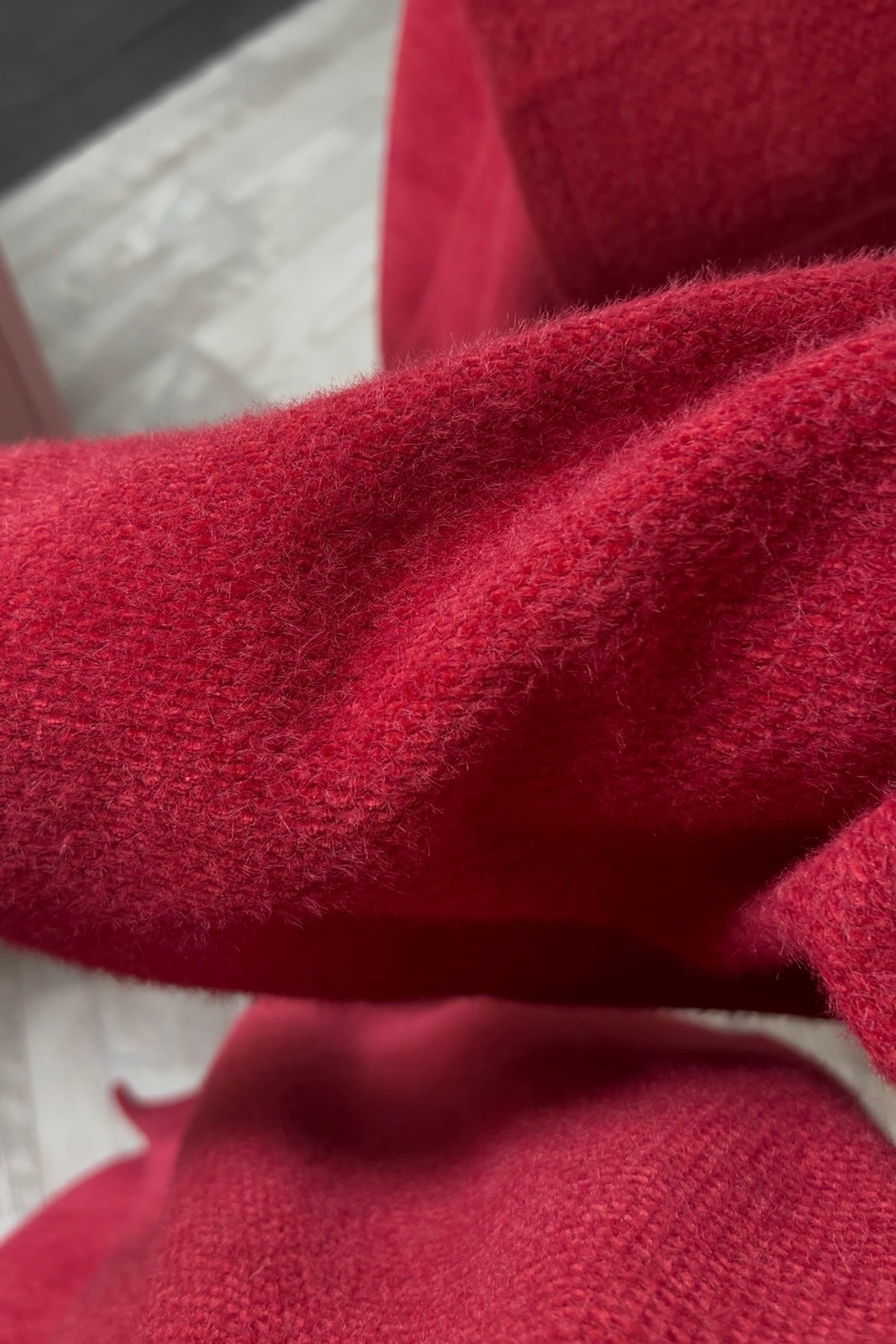 RED TEDDY ABAYA COAT