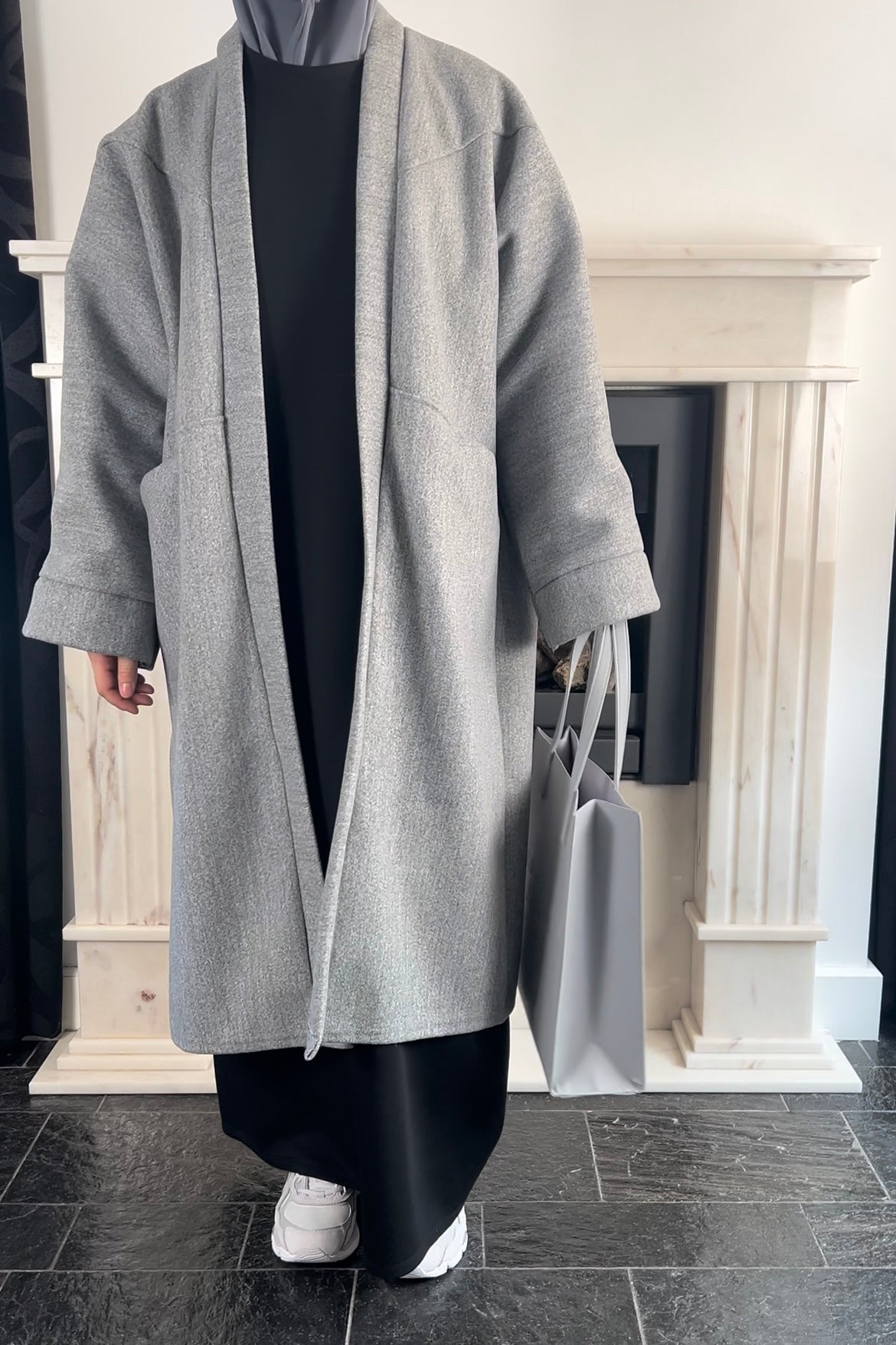 GREY OVERSIZED COAT