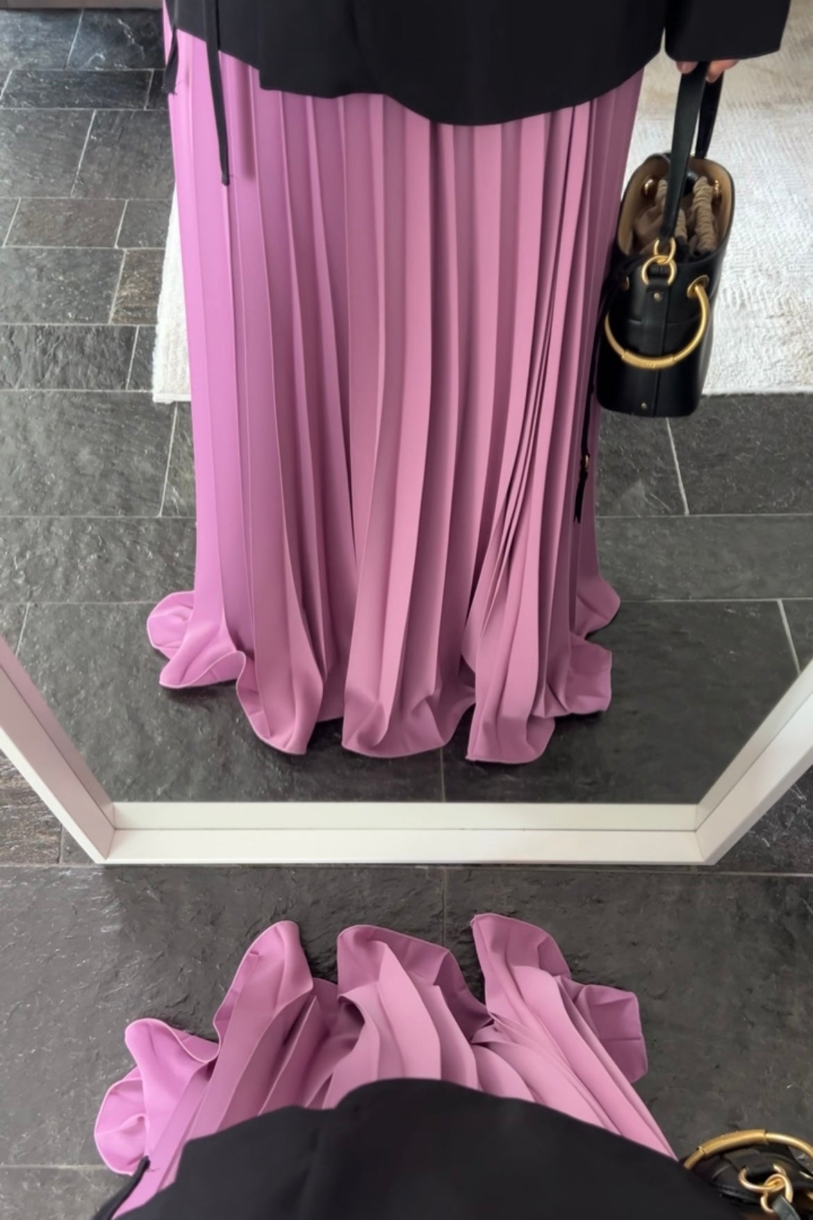 PURPLE PINK PLISSÉ SKIRT