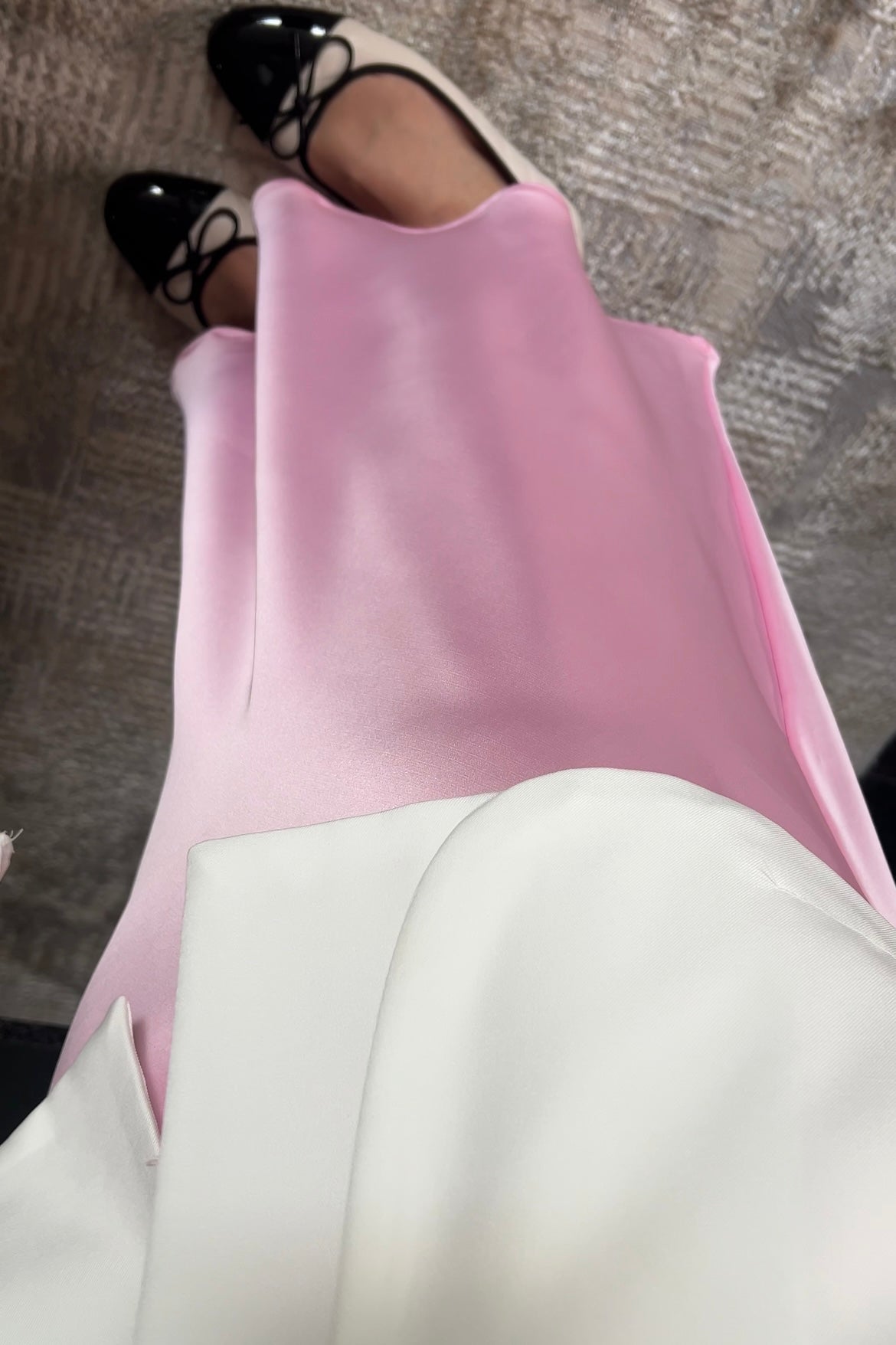 PINK SATIN SKIRT