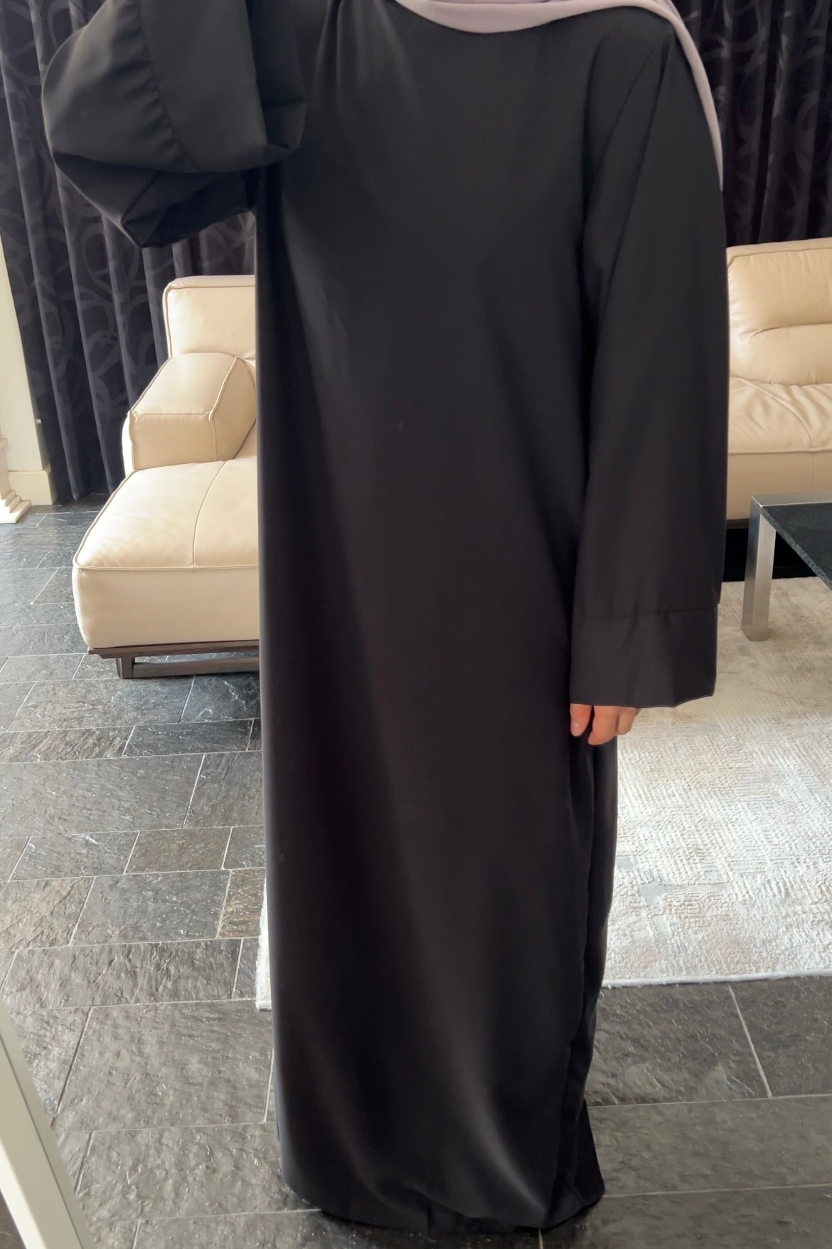 BLACK ESSENTIAL SILK DRESS