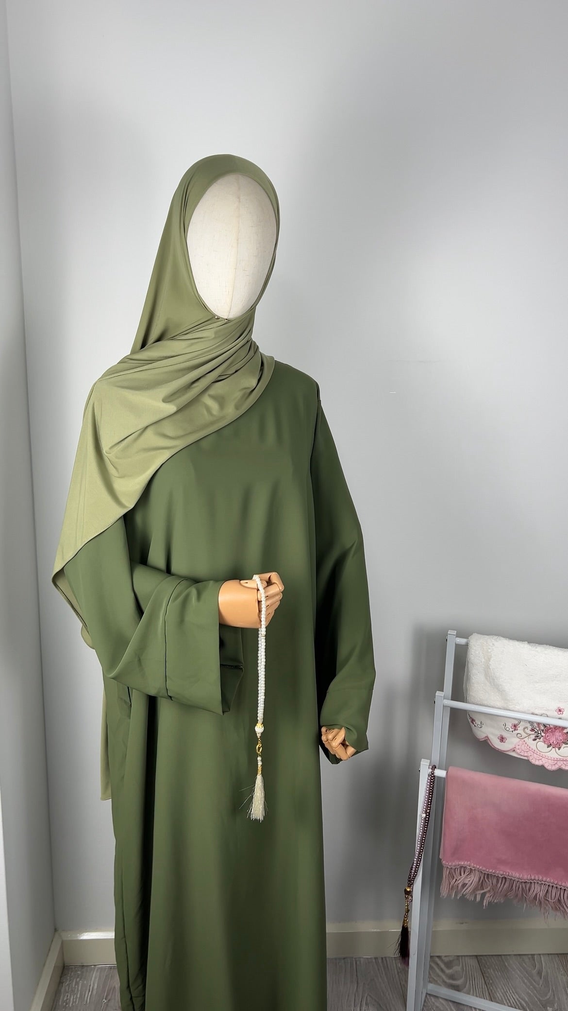 SILK ABAYA KHAKI