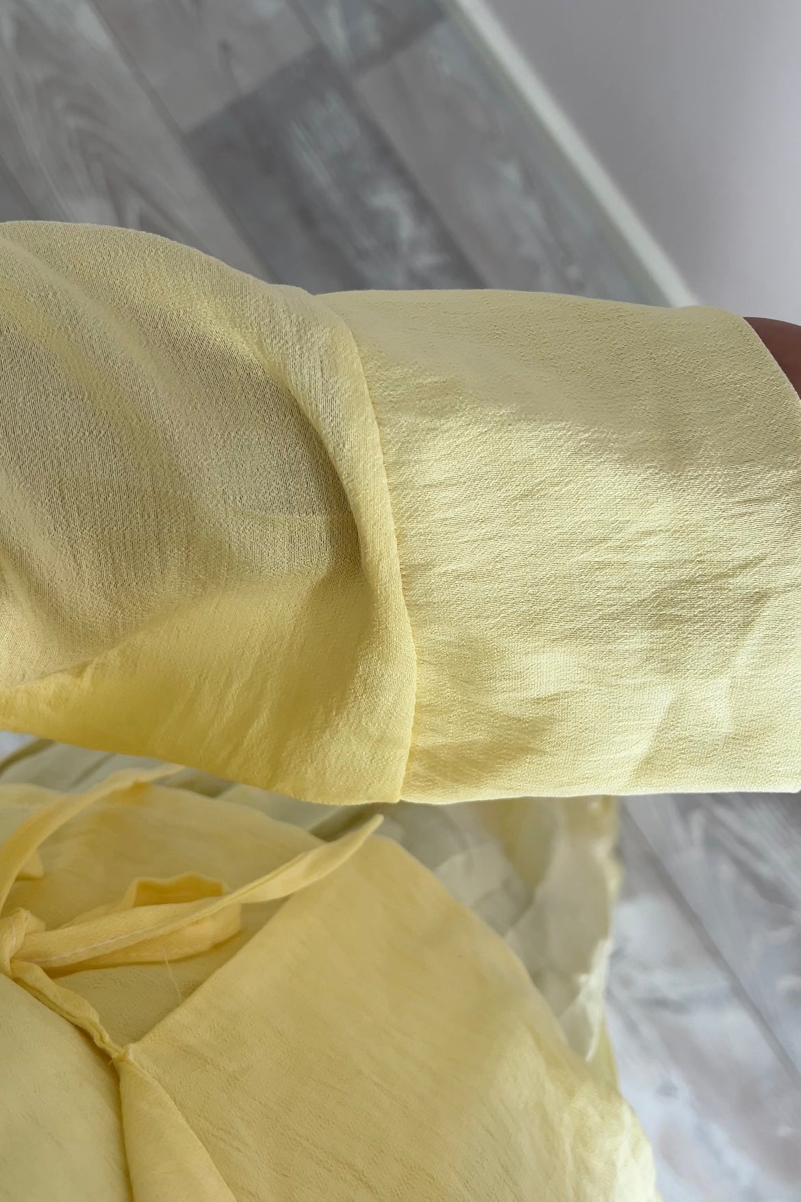 BUTTER YELLOW PLISSE WRAP SET