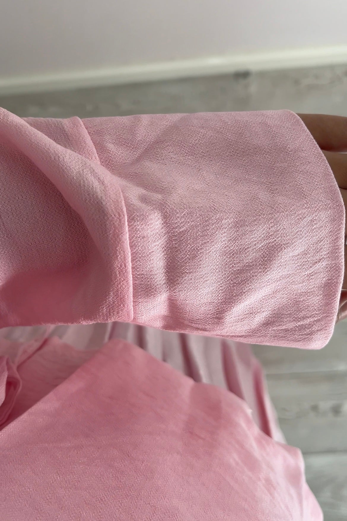 PINK PLISSE WRAP SET
