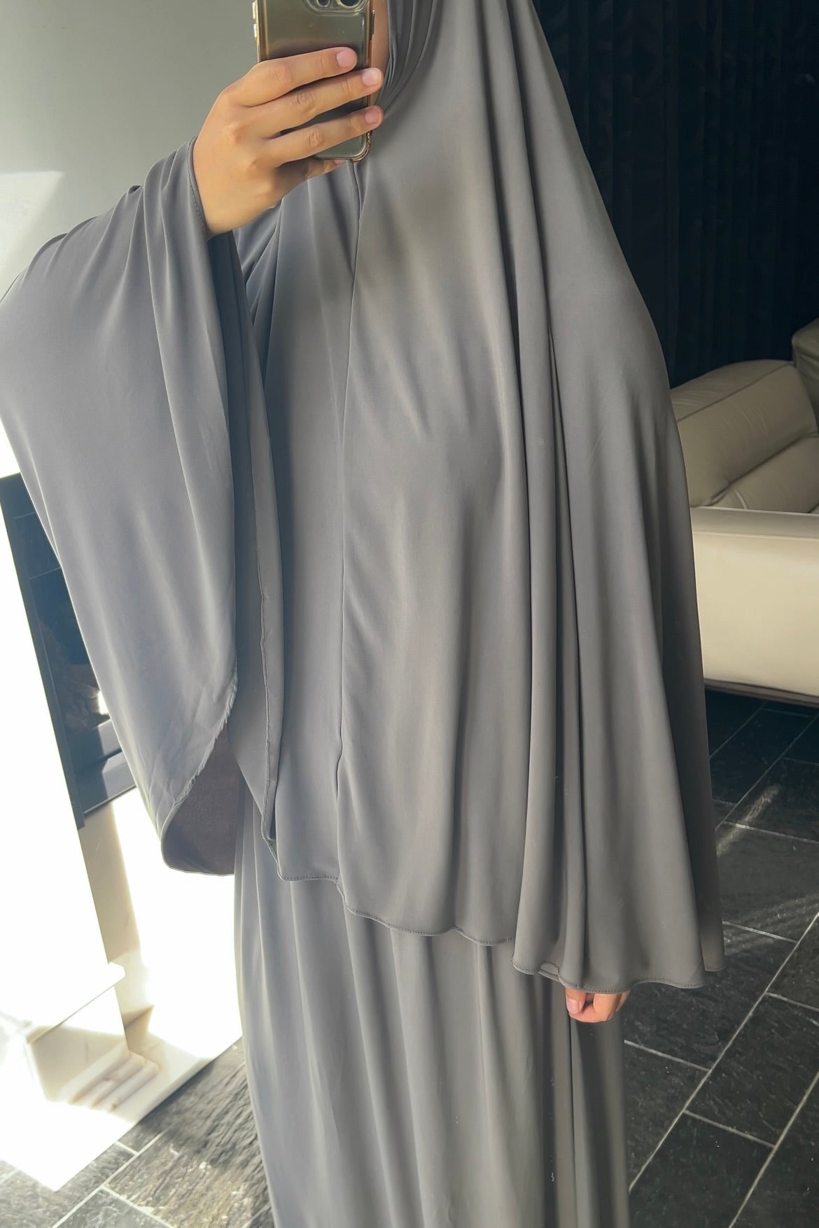 KHAKI KHIMAR SET (SKIRT)