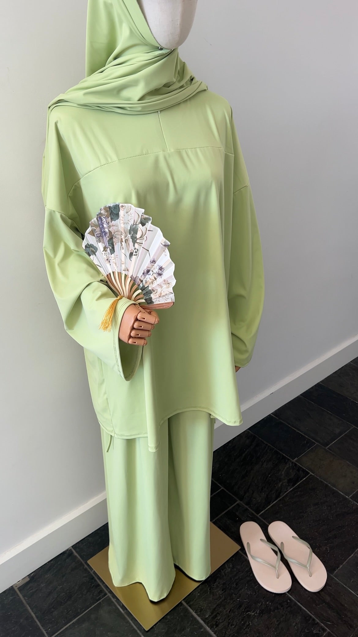 ZIP BURKINI GREEN