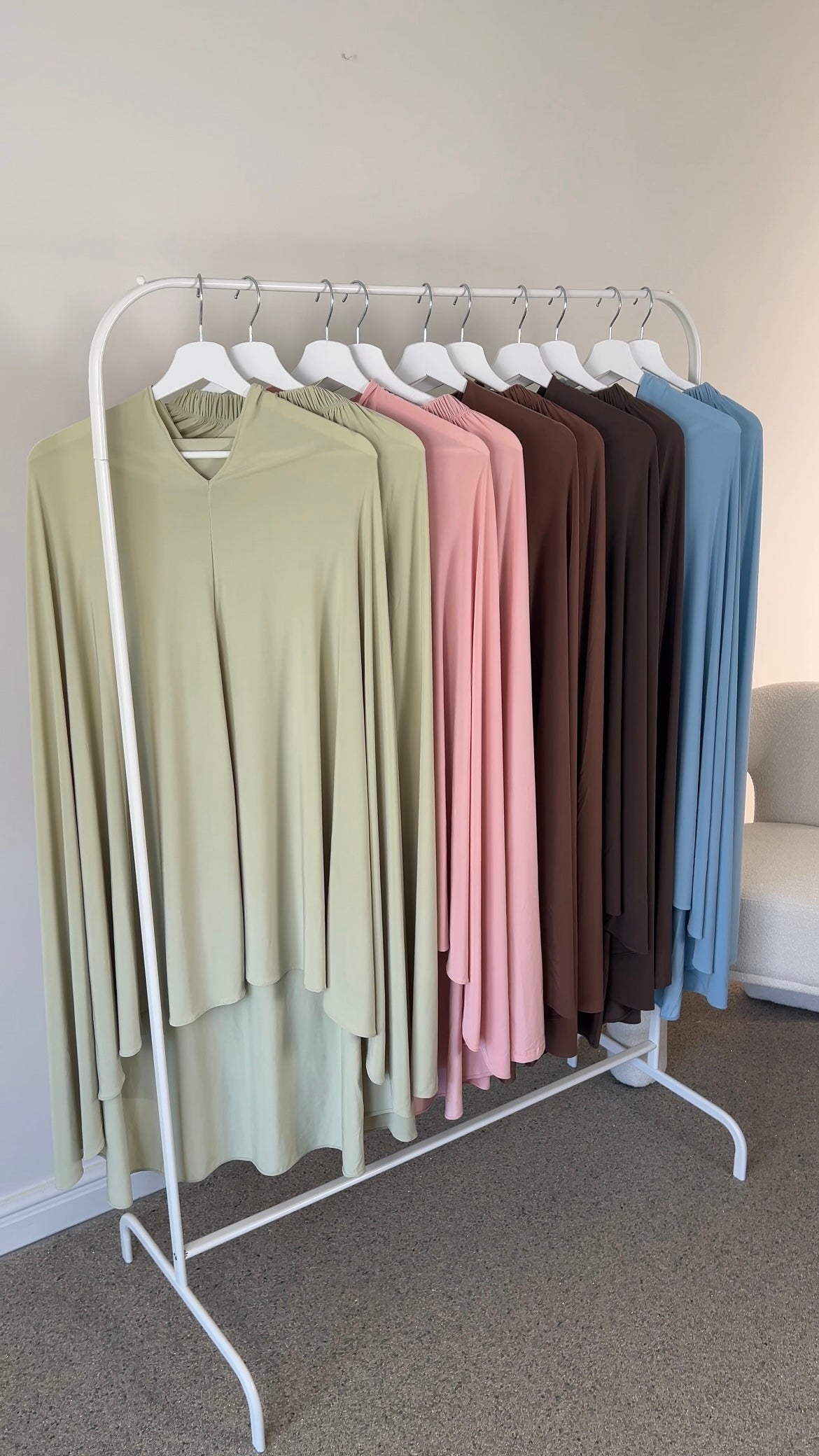 SKIRT KHIMAR SET DARK BROWN