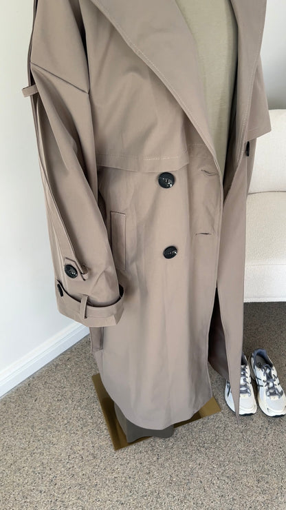 PREMIUM TRENCH COAT TAUPE
