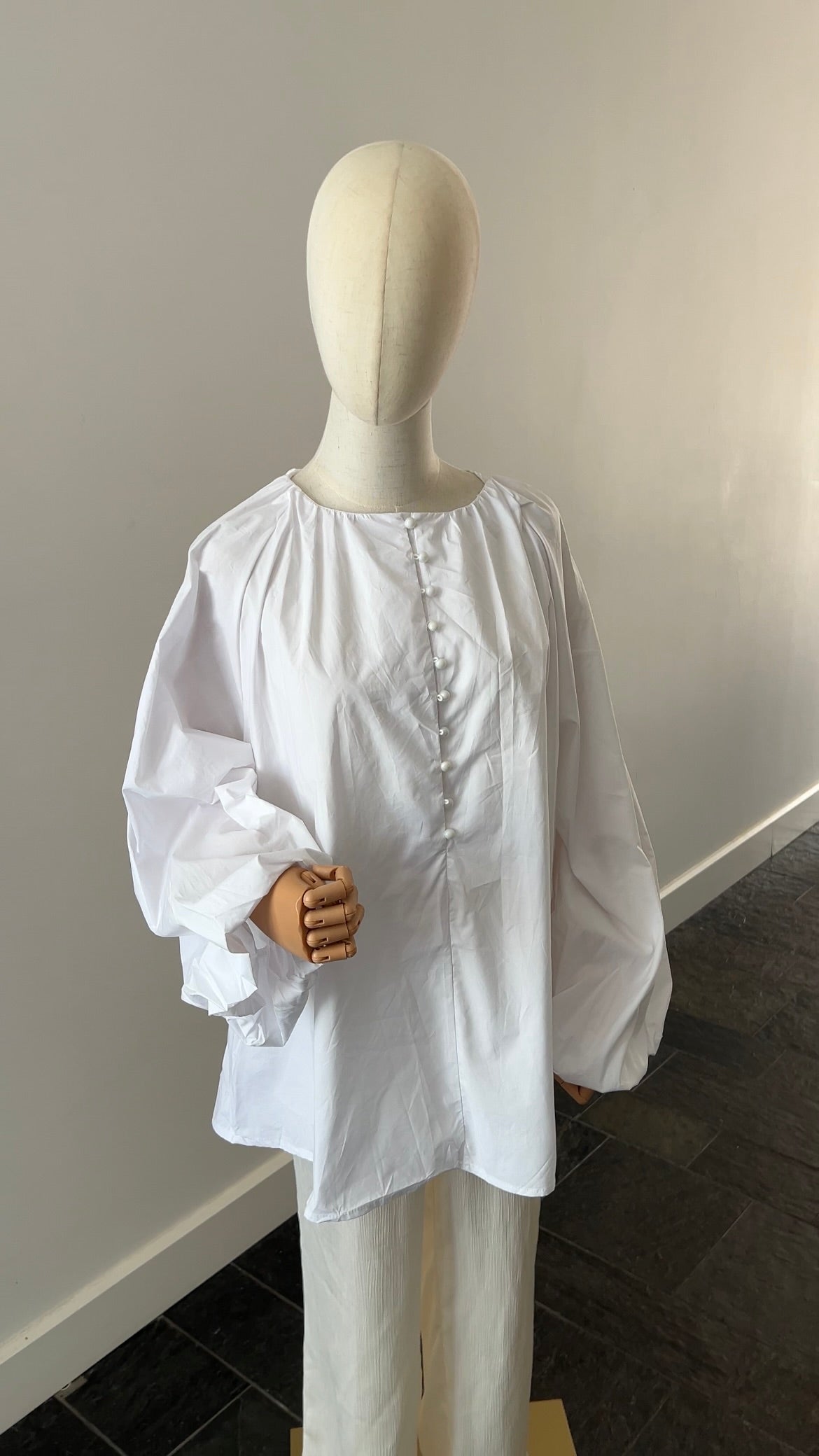 COTTON PUFF TOP WHITE