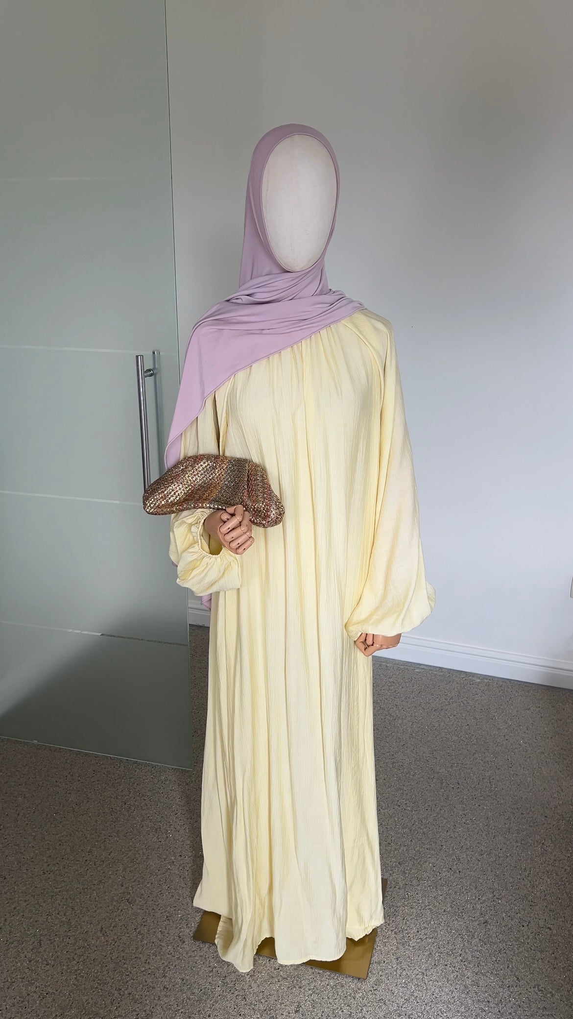SOFT VISCOSE ABAYA YELLOW