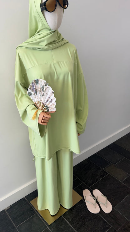 ZIP BURKINI GREEN