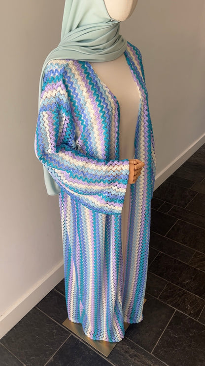 STRIPED KIMONO BLUE PURPLE