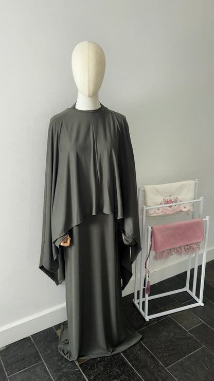 JERSEY CAPE SET KHAKI