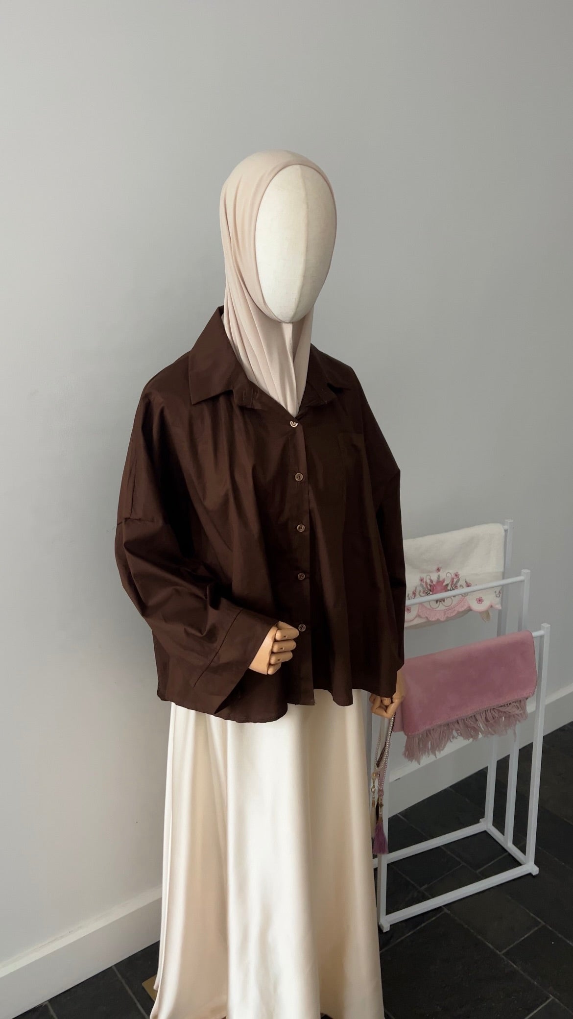 OVERSIZED SHIRT BROWN