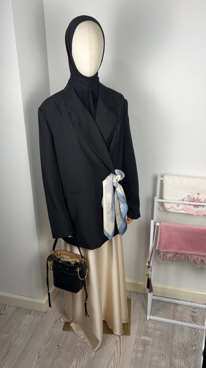 SATIN SKIRT BEIGE