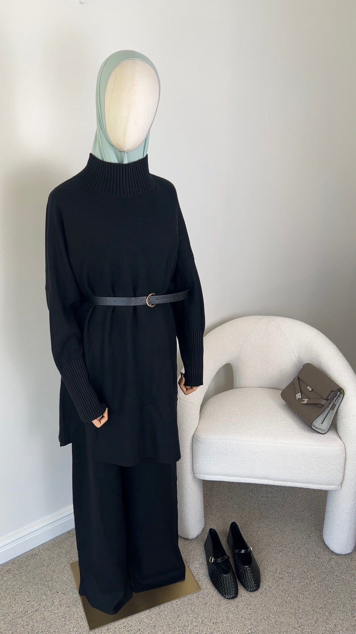 ELEGANT KNIT SET BLACK