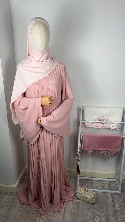 OLD ROSE PLEATED DRESS