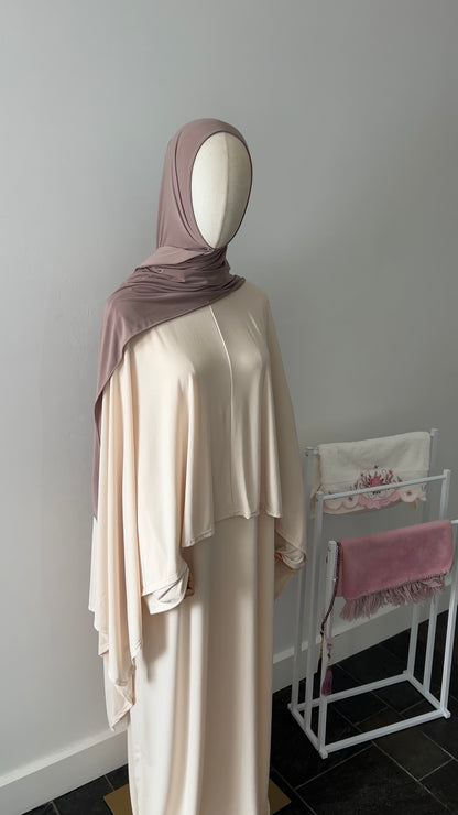 JERSEY CAPE SET BEIGE