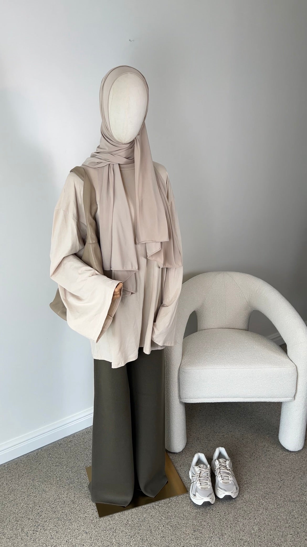 COTTON EXTRA LONGSLEEVE BEIGE