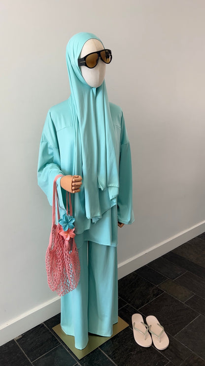 ZIP BURKINI AQUA