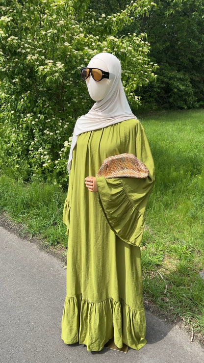 AIRY DRESS OLIVE (RESTOCKING SOON)