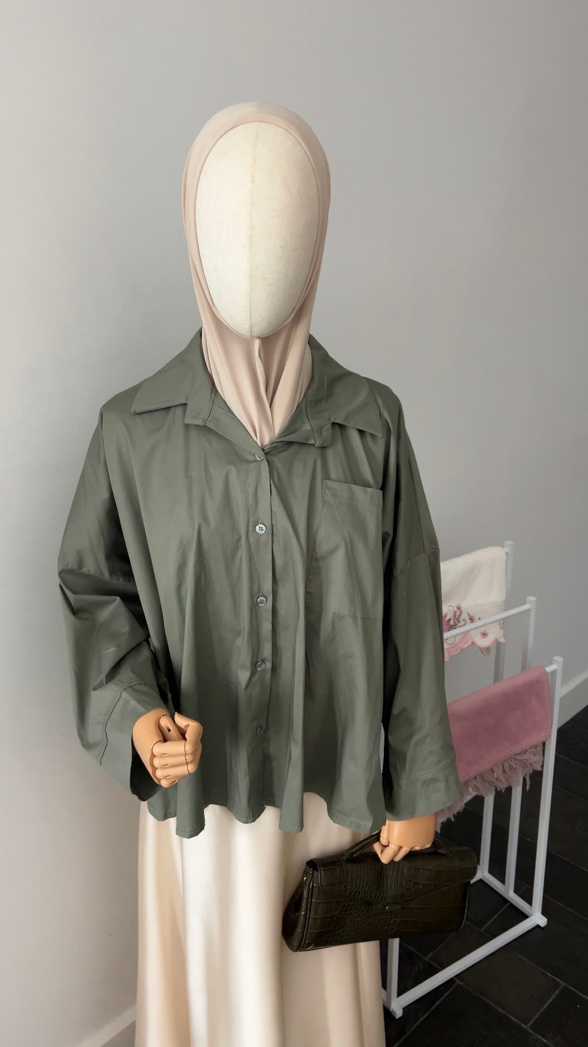 OVERSIZED SHIRT KHAKI