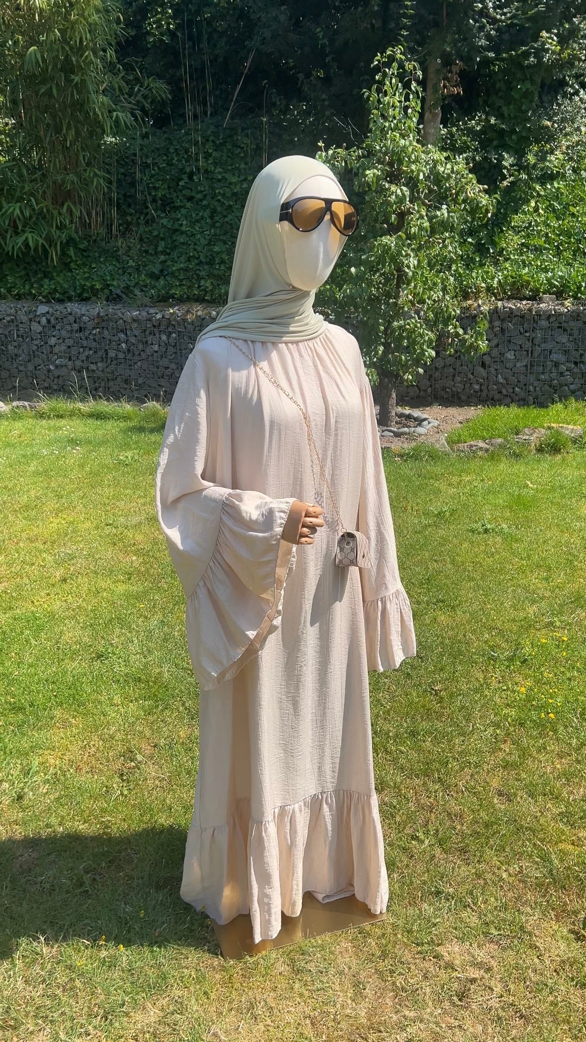 AIRY DRESS BEIGE