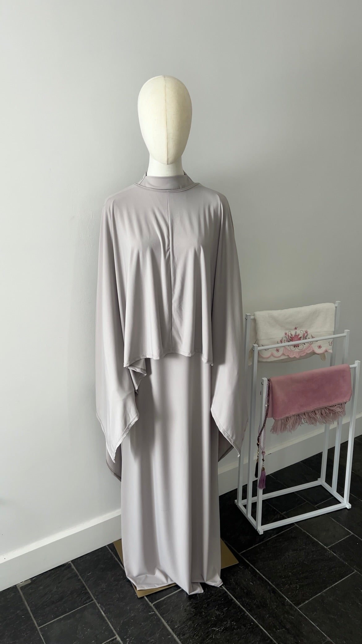 JERSEY CAPE SET ICE WHITE