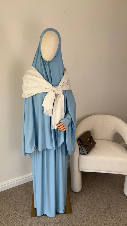 SKIRT KHIMAR SET BLUE