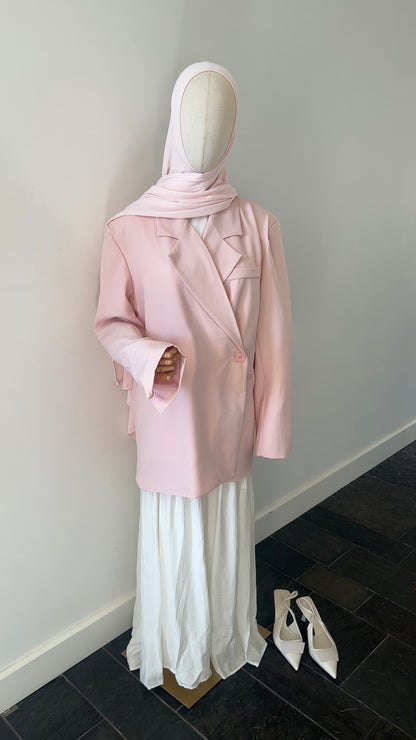 BUTTON BLAZER PINK