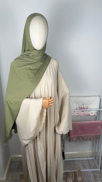 BEIGE PLEATED DRESS