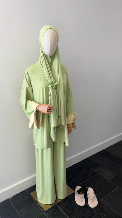 SLEEVE BURKINI GREEN/YELLOW