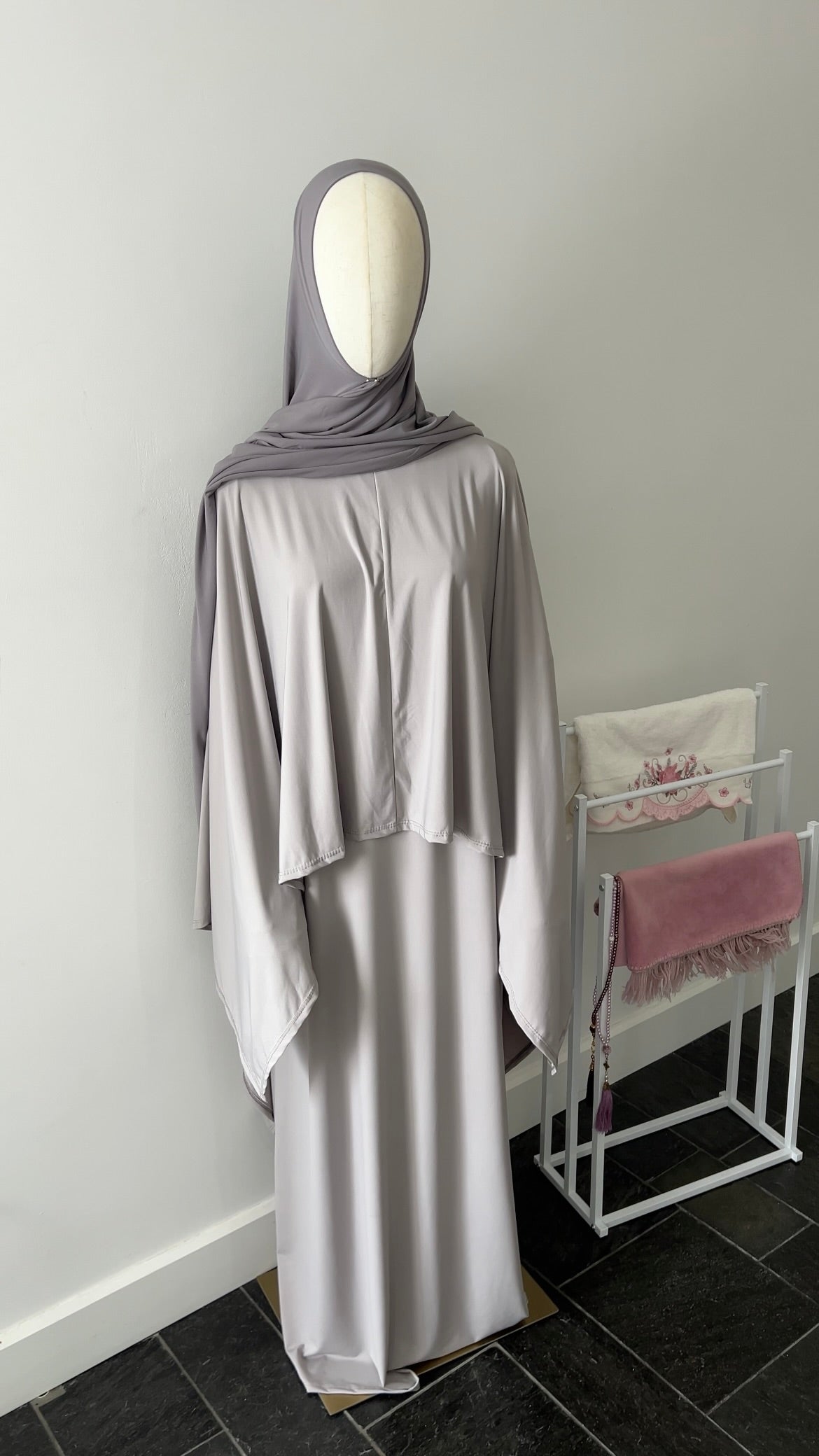 JERSEY CAPE SET ICE WHITE