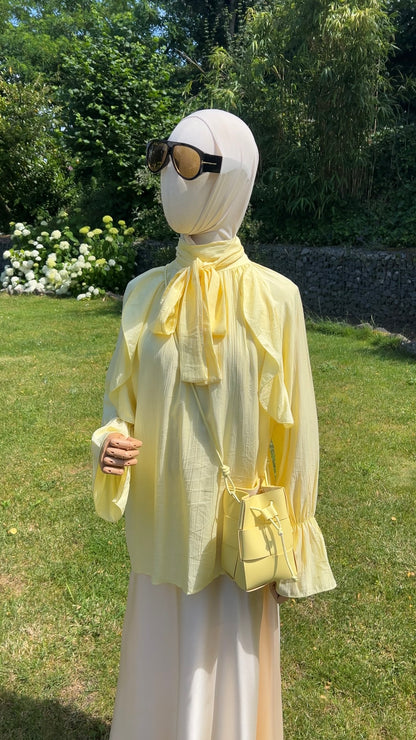 AIRY RUFFLE TOP YELLOW