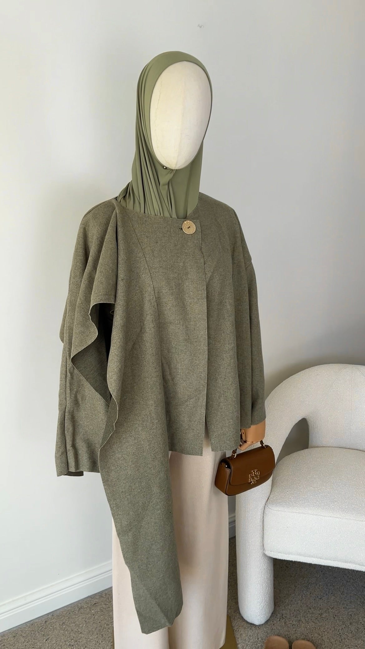 SCARF PONCHO GREEN