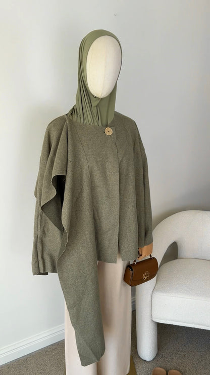 SCARF PONCHO GREEN