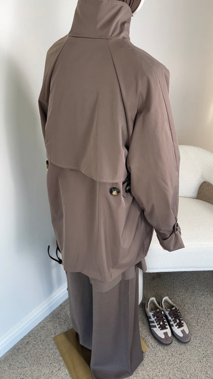 MID TRENCH COAT TAUPE