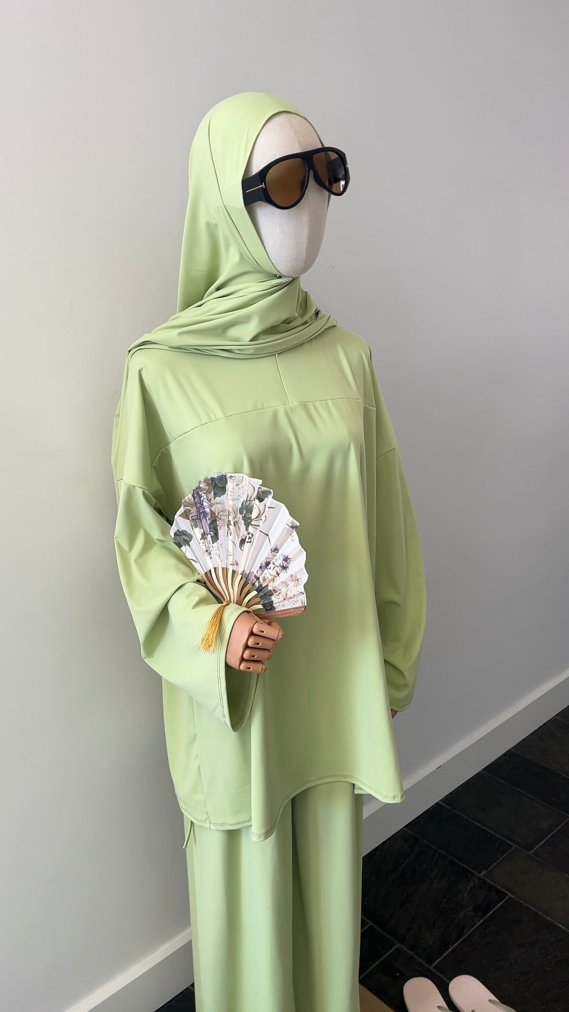 ZIP BURKINI GREEN