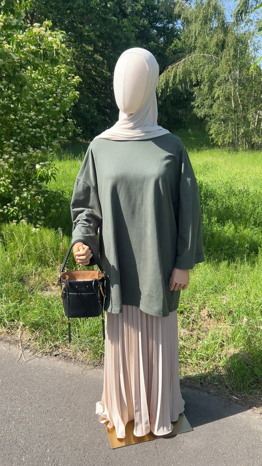 PLISSÉ SKIRT BEIGE