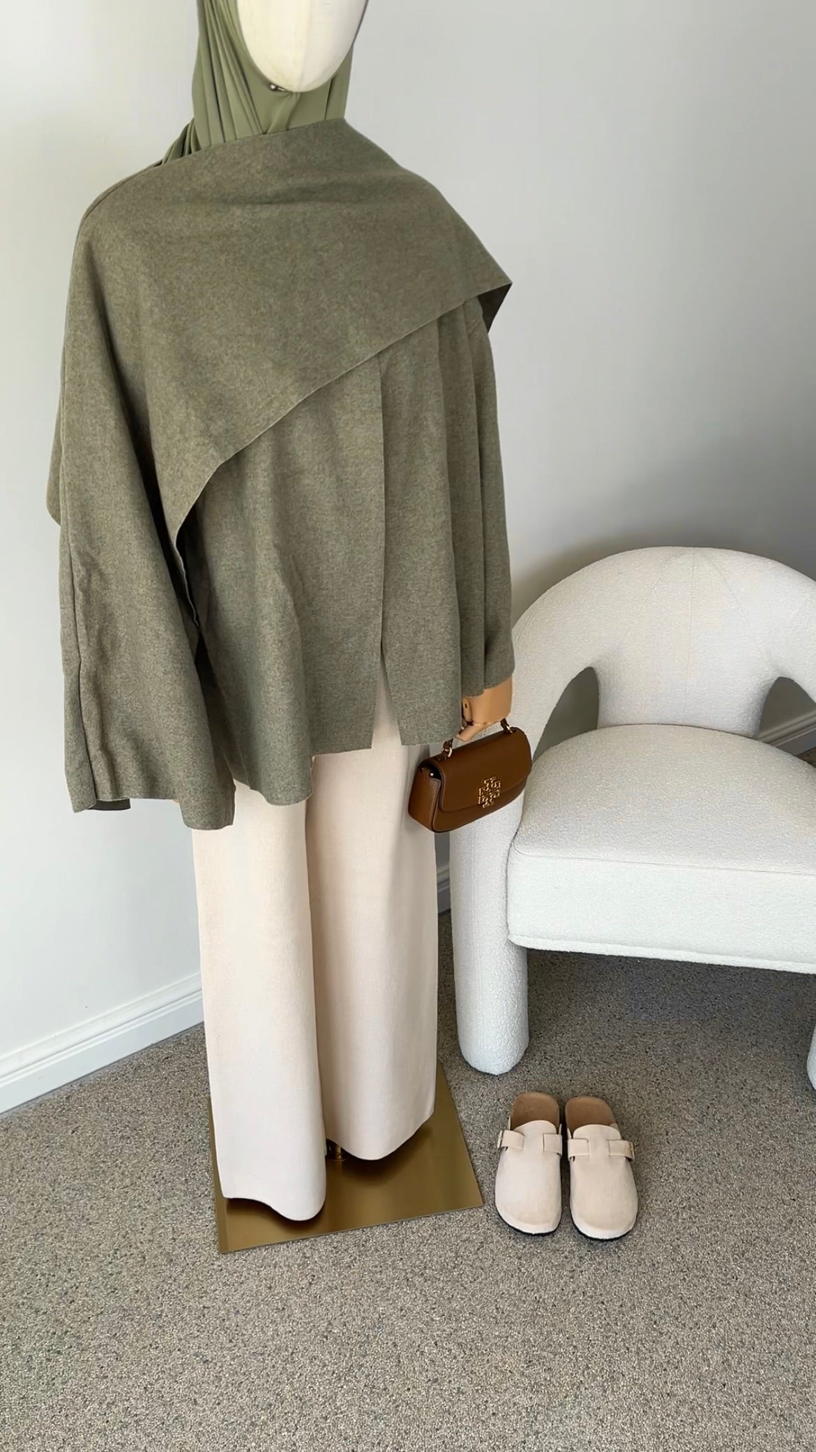SCARF PONCHO GREEN