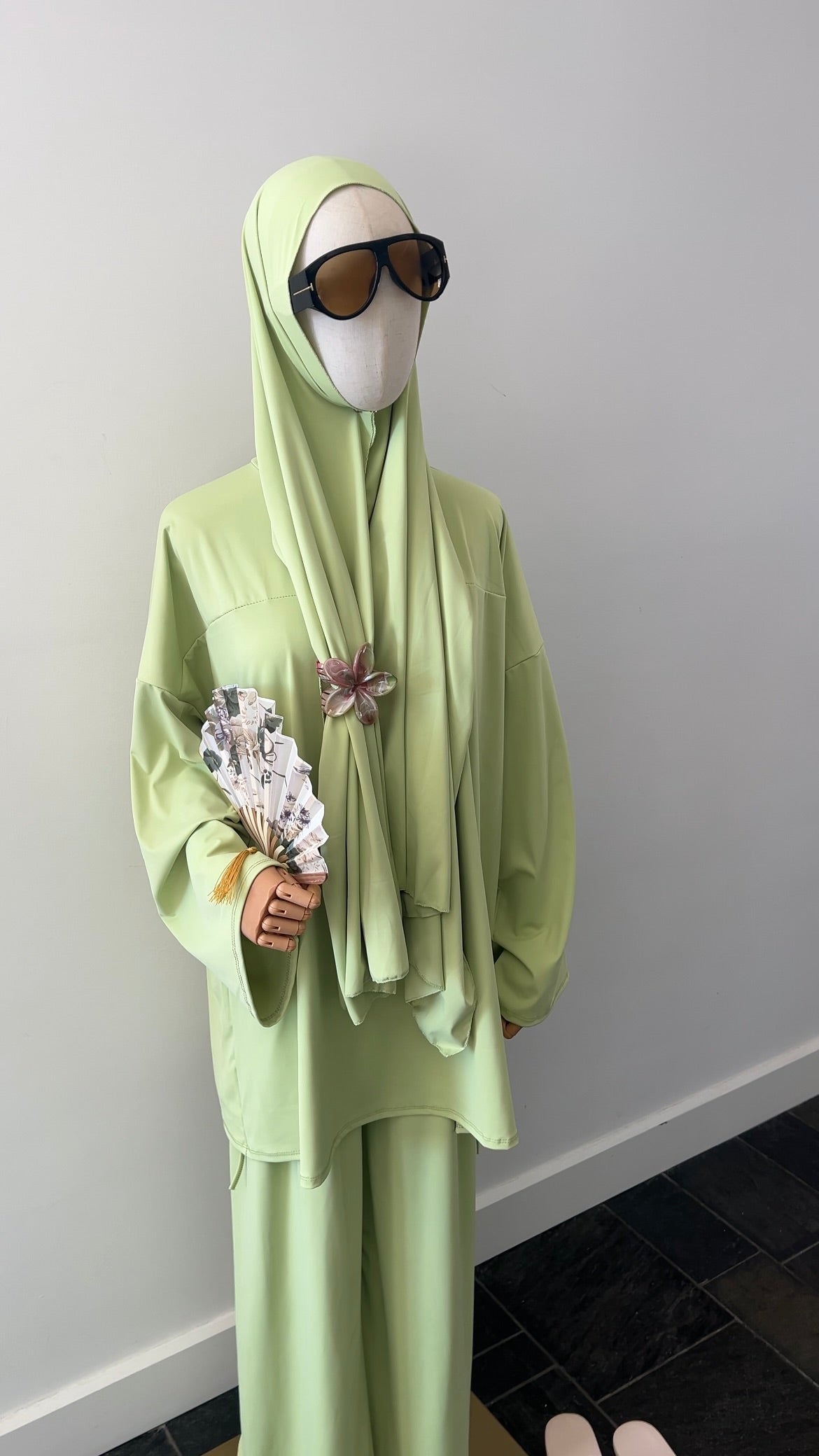 ZIP BURKINI GREEN