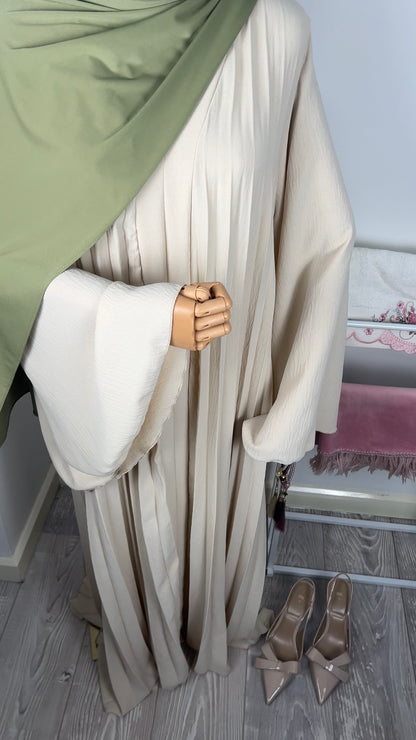 BEIGE PLEATED DRESS